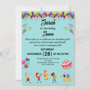 Crie seu próprio convite para Festas de aniversári