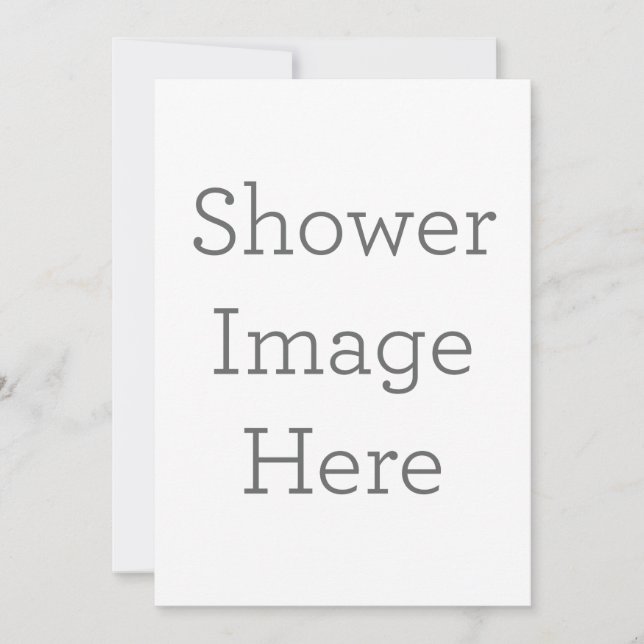 Convite simples, Tamanho: 12,7 cm x 17,8 cm, Papel: Fosco, Canto: Quadrado, Envelopes: Branco, Qualidade de impressão: Padrão (Frente)