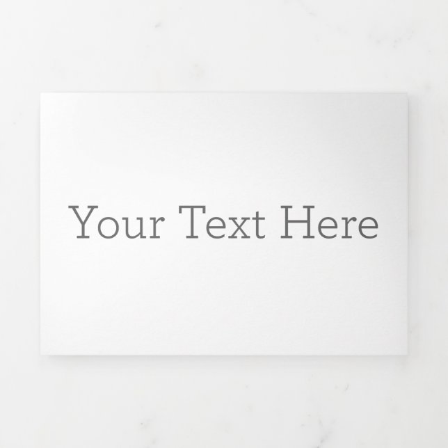 Convite personalizado com dobra tripla, Tamanho: 12,7 x 17,8 cm, Papel: NullValue, Envelopes: NullValue (Cobrir)