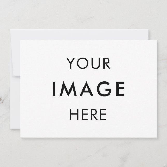 Crie Seu Próprio Convite preto e branco 5" x 7 (Frente)