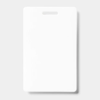 Crie seu próprio Crachá Vertical branco