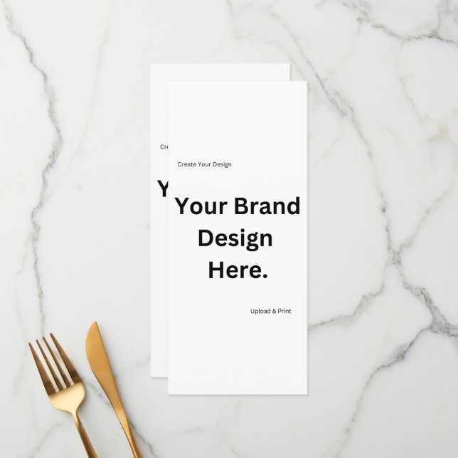 Crie Seu Próprio Design e Imprima Menu Plano (Frente/Verso In Situ)