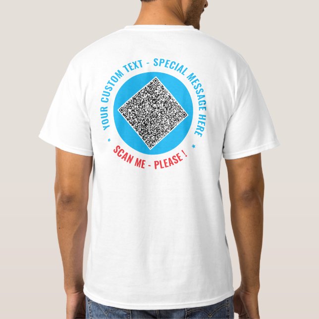 Crie seu próprio exemplo de Camisa de Código QR co (Verso)