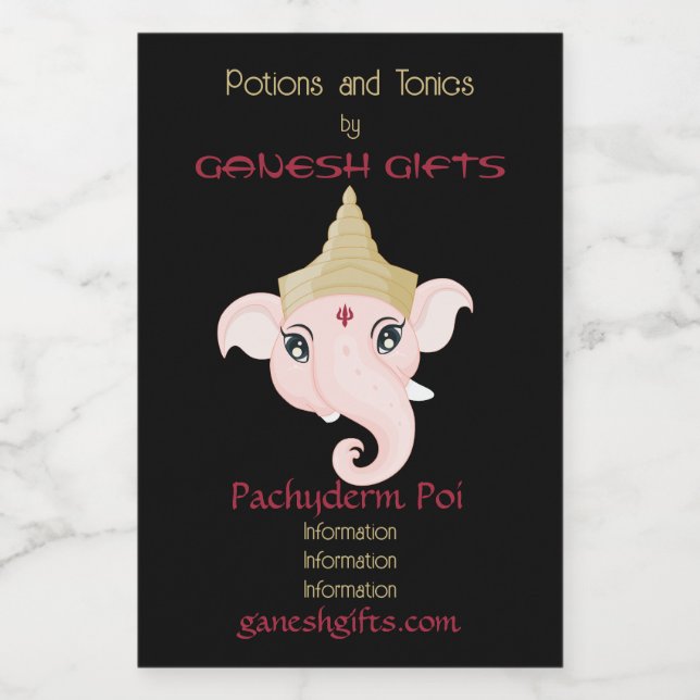 Crie Seu Próprio Ganesh Colorido (Rótulo Único)