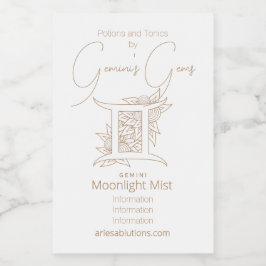 Crie seu próprio Gemini branco e Dourado Elegante 