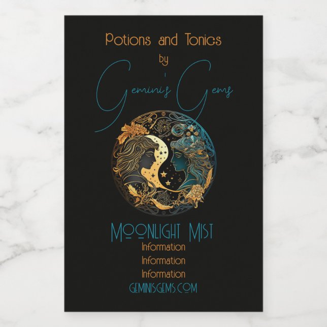 Crie seu próprio Gemini Celestial Zodiac (Rótulo Único)