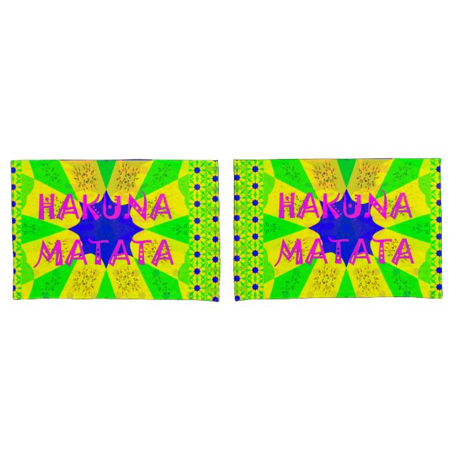 Crie seu próprio Hakuna Matata Colorido, bonito bo (Frente - conjunto)