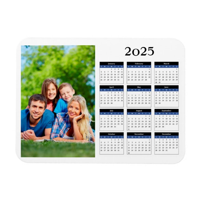 Crie seu próprio ímã de calendário fotográfico 202 (Horizontal)