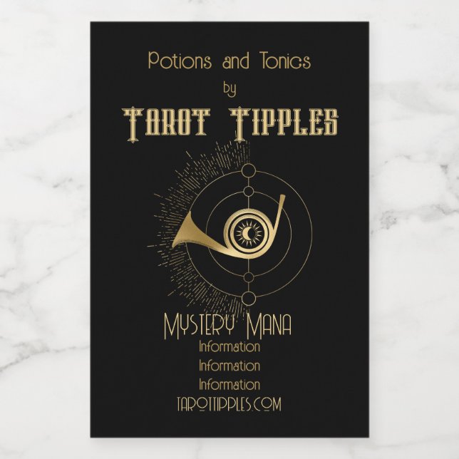 Crie seu próprio julgamento Dourado da Arcana Taro (Rótulo Único)