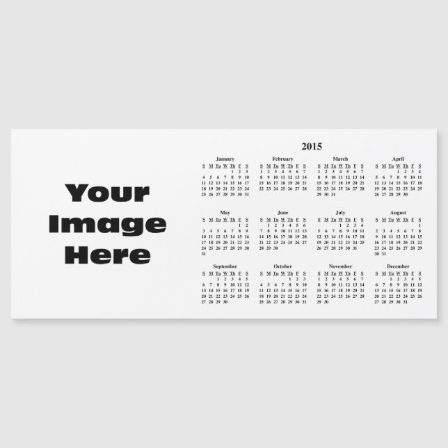 Crie seu próprio modelo de calendário de 2015 (Frente)