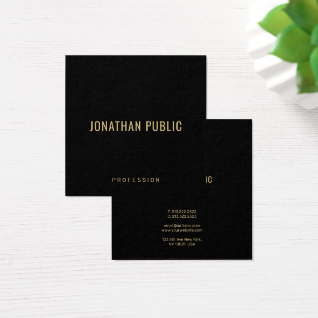 Crie Seu Próprio Modelo Elegante Preto Dourado (Mesa)
