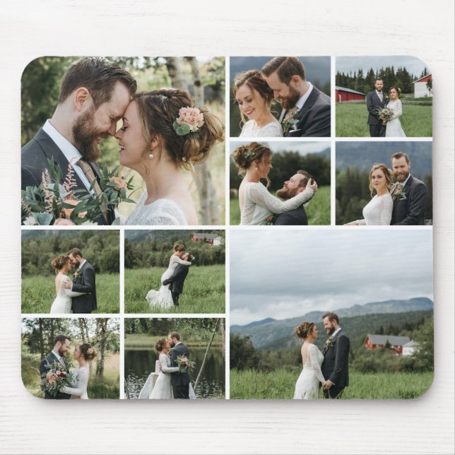 Crie Seu Próprio Mouse Pad de Colagem de 10 Fotos (Frente)
