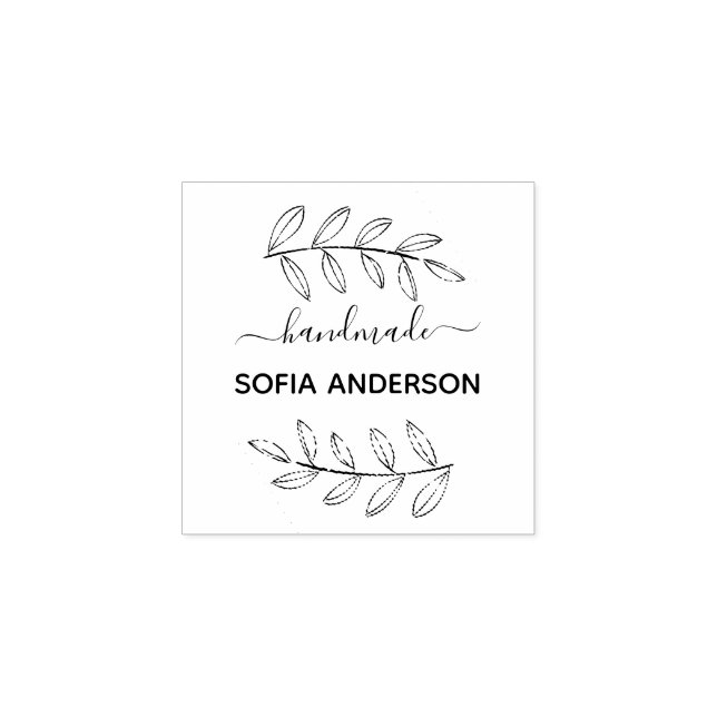 Crie seu próprio nome feito à mão Carimbo de borra (Impressão)