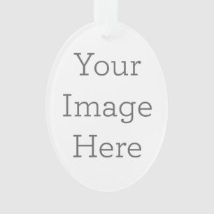 Crie Seu Próprio Ornamento Acrílico Oval
