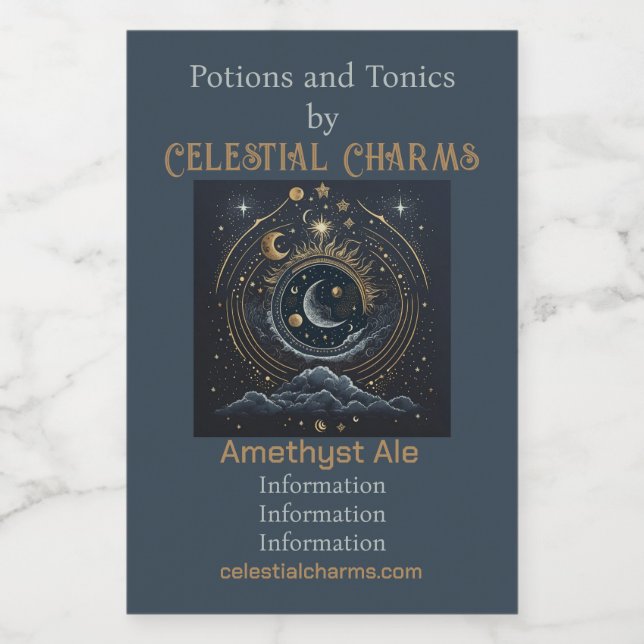 Crie seu próprio Paisagem Celestial Lunar (Rótulo Único)