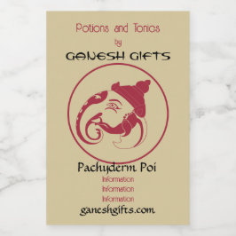 Crie seu próprio perfil vermelho e Dourado Ganesh