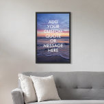 Crie seu próprio poster de citação<br><div class="desc">Crie sua própria citação personalizada arte de poster. Personalize esta impressão poster com a tipografia moderna minimalista e a paisagem do nascer do sol das ondas do oceano.</div>