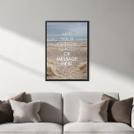 Crie seu próprio poster de citação<br><div class="desc">Crie sua própria citação personalizada arte de poster. Personalize esta impressão de poster com tipografia moderna minimalista e fundo oceânico de areia tropical.</div>