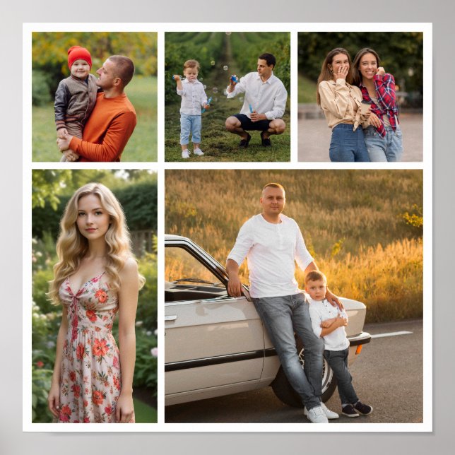 Crie seu próprio Poster de Colagem de Fotografias  (Frente)