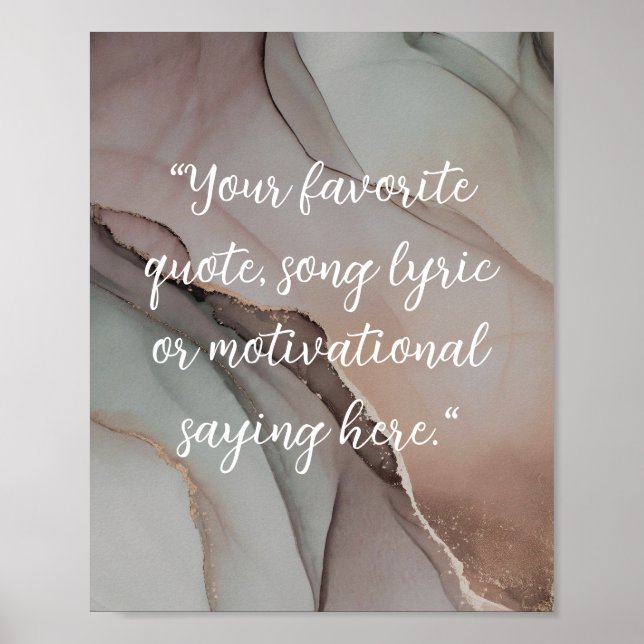 Crie seu próprio Poster de Cotação de Script Elega (Frente)