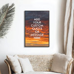 Crie seu próprio Poster de cotação motivacional<br><div class="desc">Crie a sua própria citação personalizada de arte poster. Personalize esta impressão poster com a sua citação motivacional que inclui a tipografia moderna minimalista e a paisagem do céu estrelado.</div>
