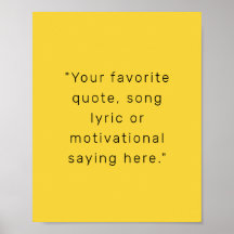 Crie seu próprio Poster de cotação personalizada m