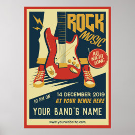 Crie seu próprio poster de música Retro Rock