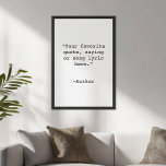 Crie seu próprio Poster de orçamento<br><div class="desc">Crie sua própria citação personalizada de arte poster. Possui tipografia minimalista de máquina de escrever.</div>