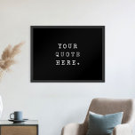 Crie seu próprio Poster de orçamento<br><div class="desc">Crie sua própria citação personalizada arte de poster. Possui tipografia de máquina de escrever em apuros minimalista que você pode personalizar com ditado motivacional favorito,  letra de música ou texto personalizado</div>