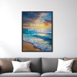 Crie seu próprio Poster de orçamento<br><div class="desc">Crie sua própria citação personalizada arte de poster. Apresenta uma tipografia de script minimalista na paisagem do oceano de praia com ondas e céu</div>