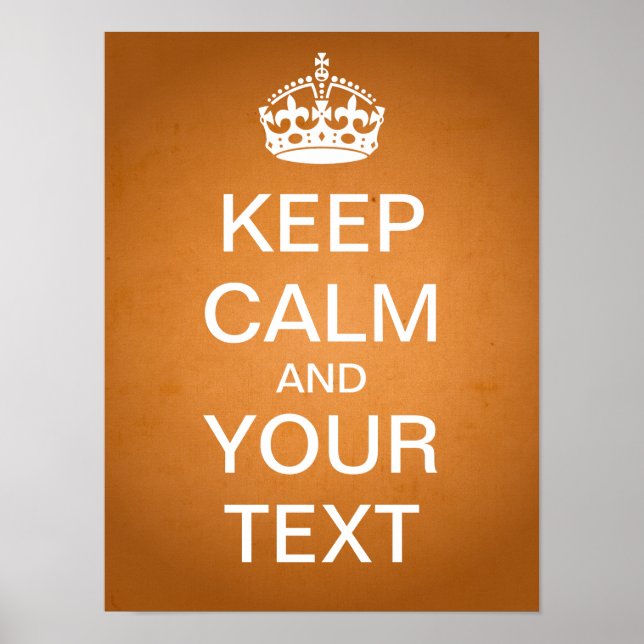 Crie seu próprio Poster "Mantenha calma" (papel an (Frente)