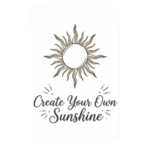 Crie Seu Próprio Poster Sol Boho Sunshine