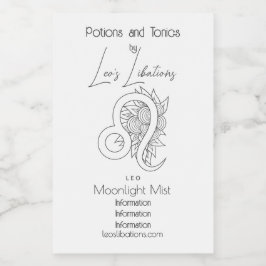 Crie seu próprio preto e branco Elegante Leo Zodia