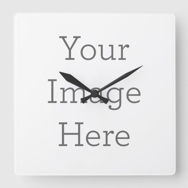 Wall Clock, 27,31 cm Acrílico Quadrado (Frente)