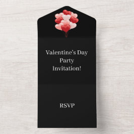 Crie seu próprio RSVP de Dia de os namorados preto