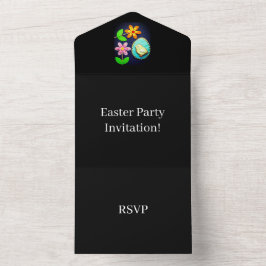 Crie seu próprio RSVP de Páscoa preto