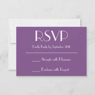 Crie seu próprio RSVP Roxo