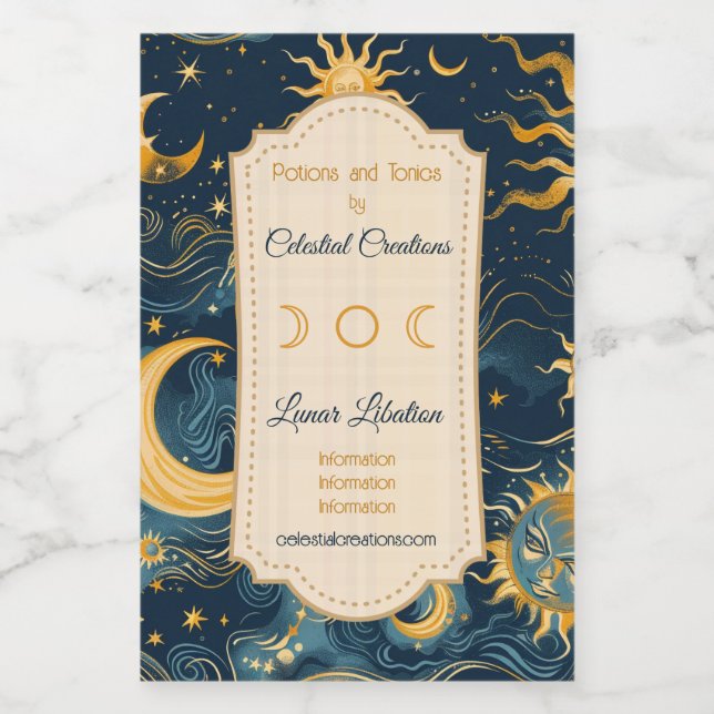 Crie seu próprio Sol e Lua Celestial assistidos (Rótulo Único)