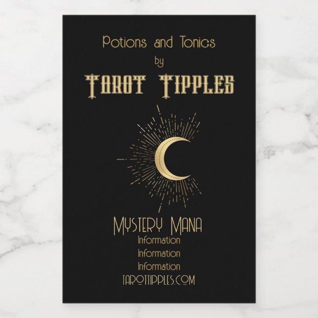 Crie seu próprio Tarô Dourado da Lua da Arcana (Rótulo Único)