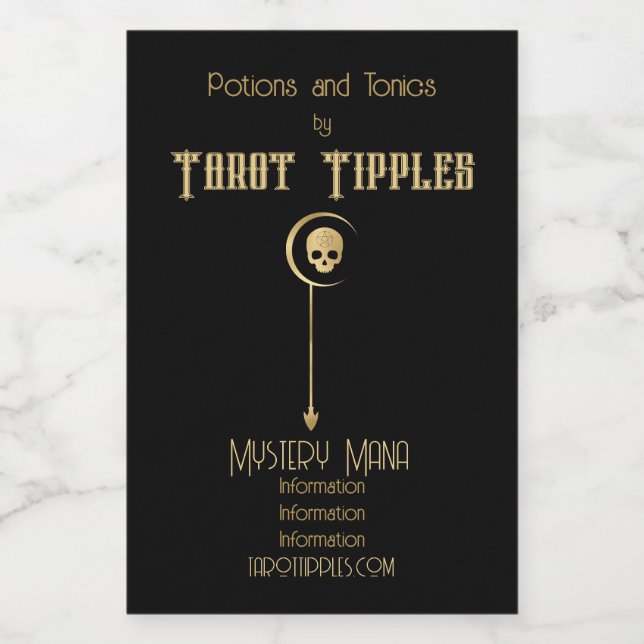 Crie seu próprio Tarô Dourado da Morte da Cana (Rótulo Único)