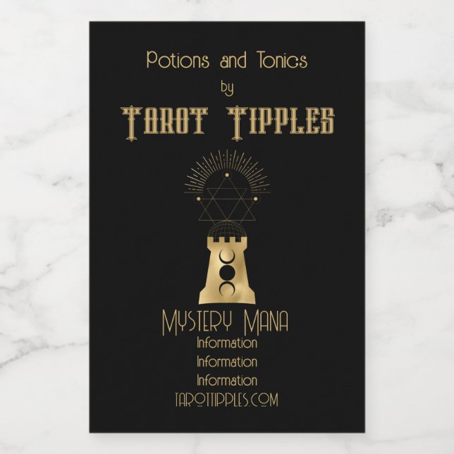 Crie seu próprio Tarot da Torre da Moon Arcana Dou (Rótulo Único)