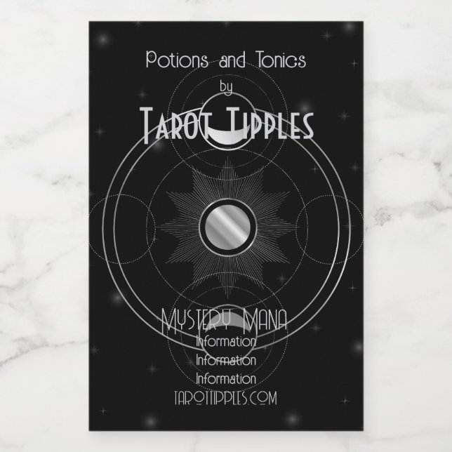 Crie Seu Próprio Tarot de Luas Celestiais Prateada (Rótulo Único)