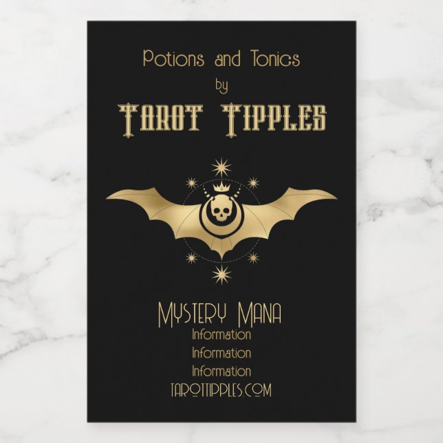 Crie seu próprio Tarot do Diabo da Arcana Dourado (Rótulo Único)