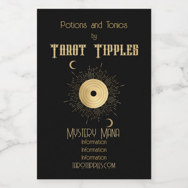 Crie seu próprio Tarot do Sol Arcana Dourado (Rótulo Único)