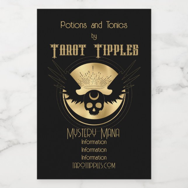 Crie seu próprio Tarot Dourado de Temperatura da C (Rótulo Único)