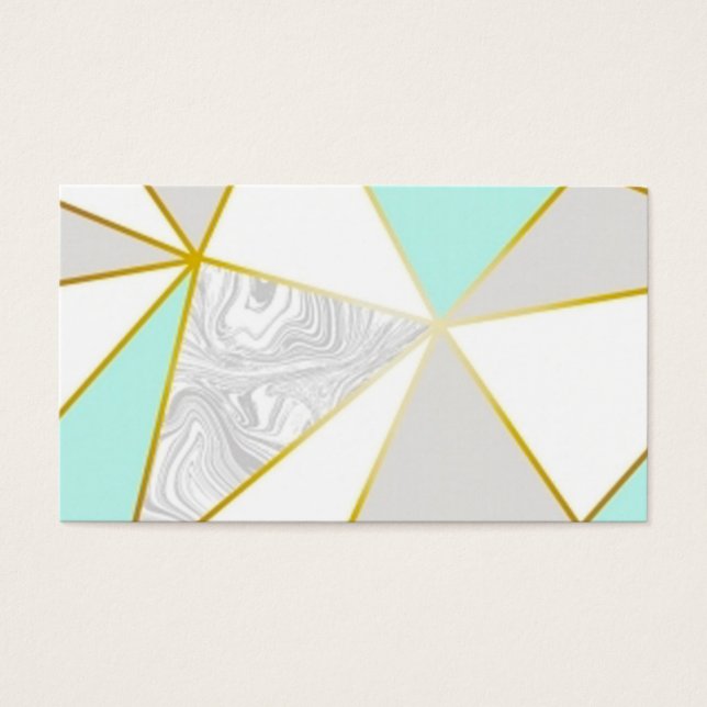 Crie seu próprio Teal e Geométrico Dourado (Frente)