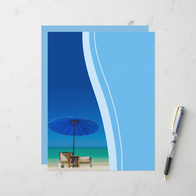 Crie Seu Próprio Tema de Praia Azul (Frente/Verso In Situ)