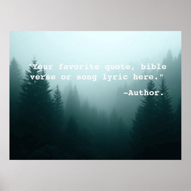 Crie seu próprio texto e imagem de Poster de cotaç (Frente)