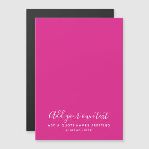 Crie seu próprio texto personalizado CERISE PINK