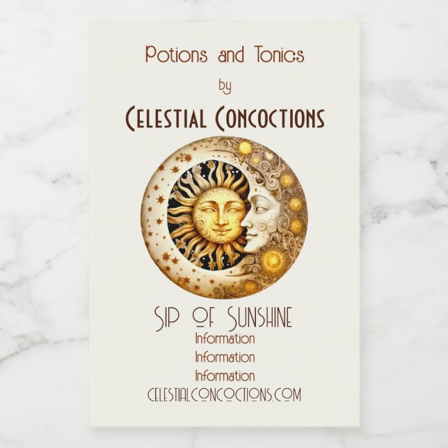 Crie seu próprio Victoiran Steampunk Sun e Moon (Rótulo Único)